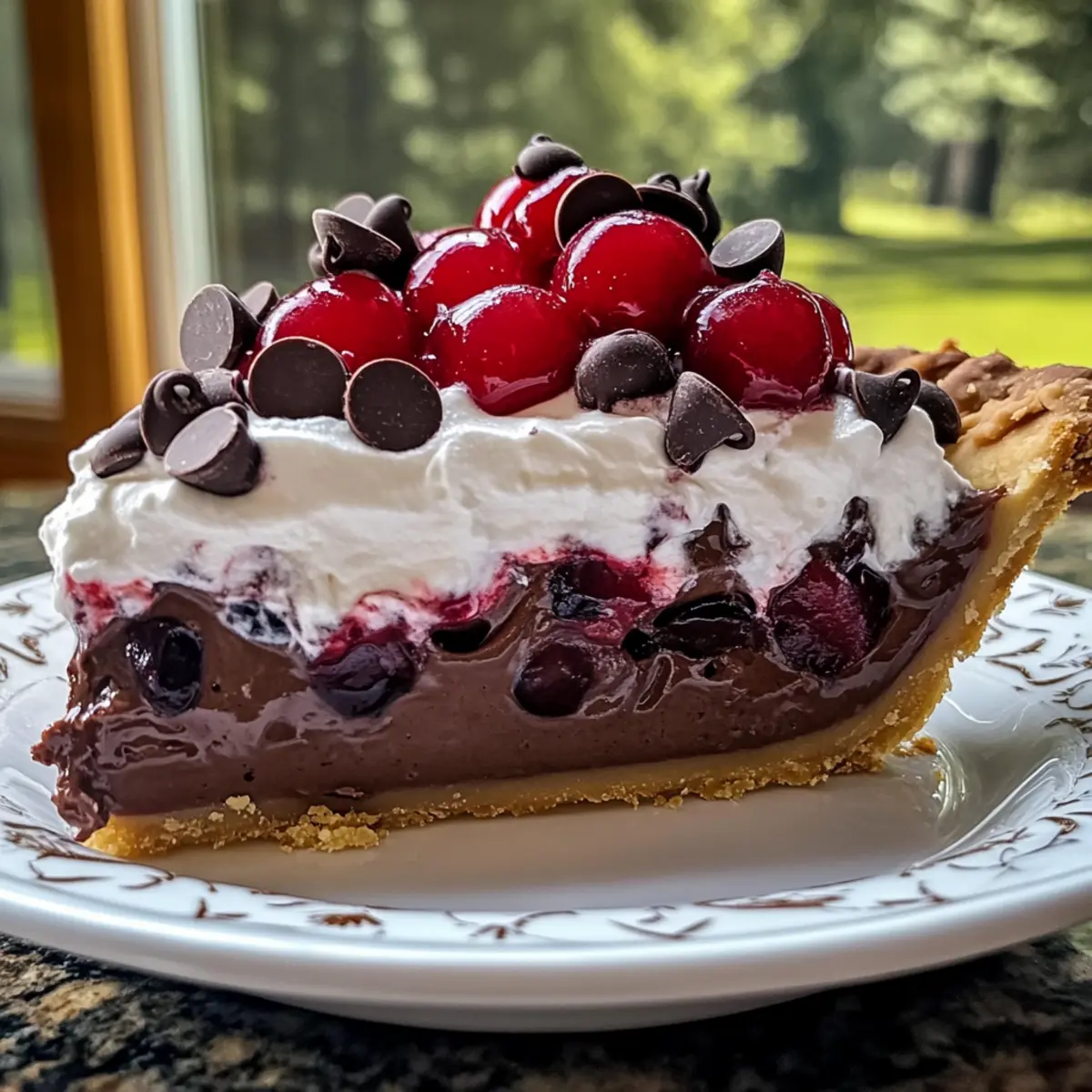 Schokoladen-Kirsch-Creme-Pie