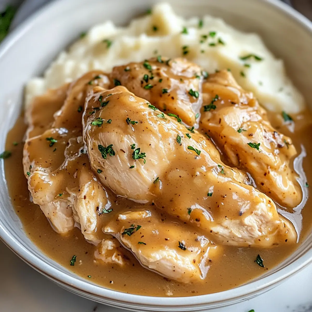 Einfache Crockpot Hähnchen und Soße