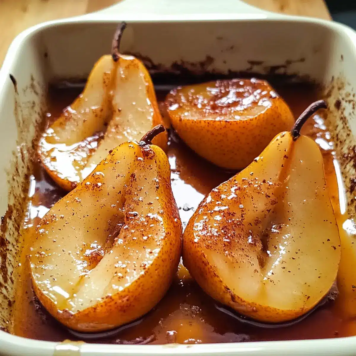 Geröstete Ahornbirnen