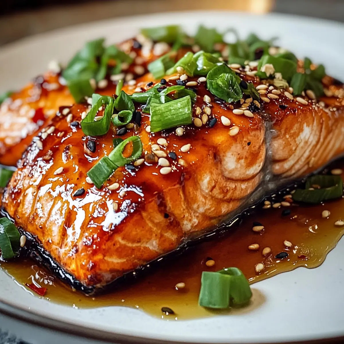 Soja-Ahornsirup-glasierter Lachs