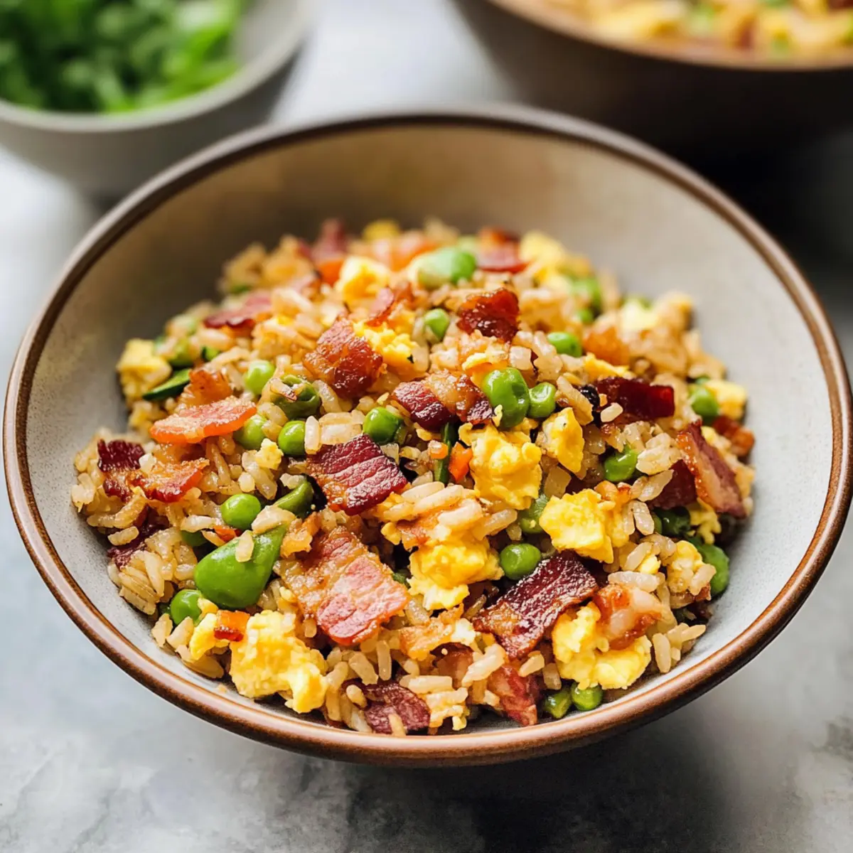 Frühstücks gebratener Reis