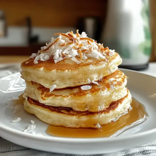 Kokosnusscreme-Pfannkuchen