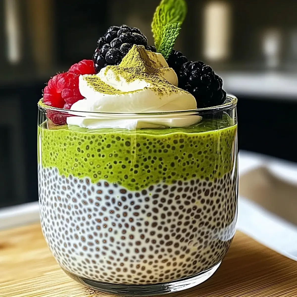 Cremiger Matcha-Chia-Pudding