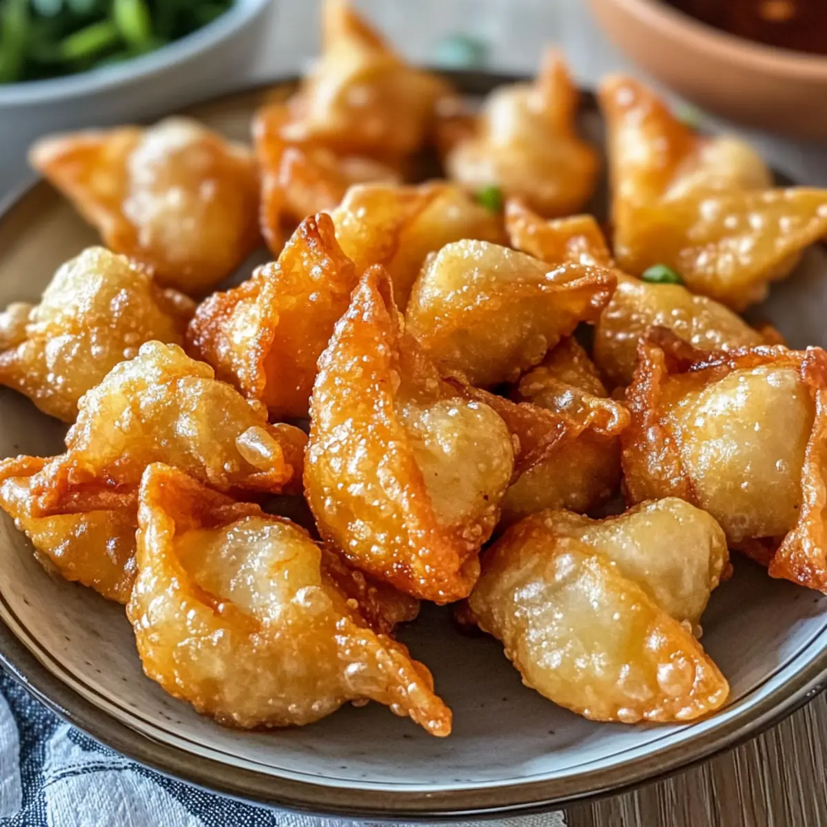 Knusprige Teigtaschen mit Garnelen