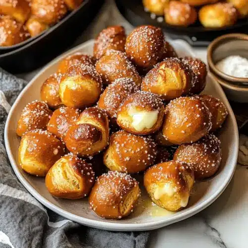 Fluffige Heißluftfritteusen-Brezel-Bissen