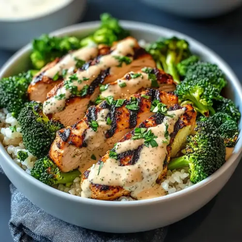 Gegrillte Hähnchen- und Brokkoli-Schalen