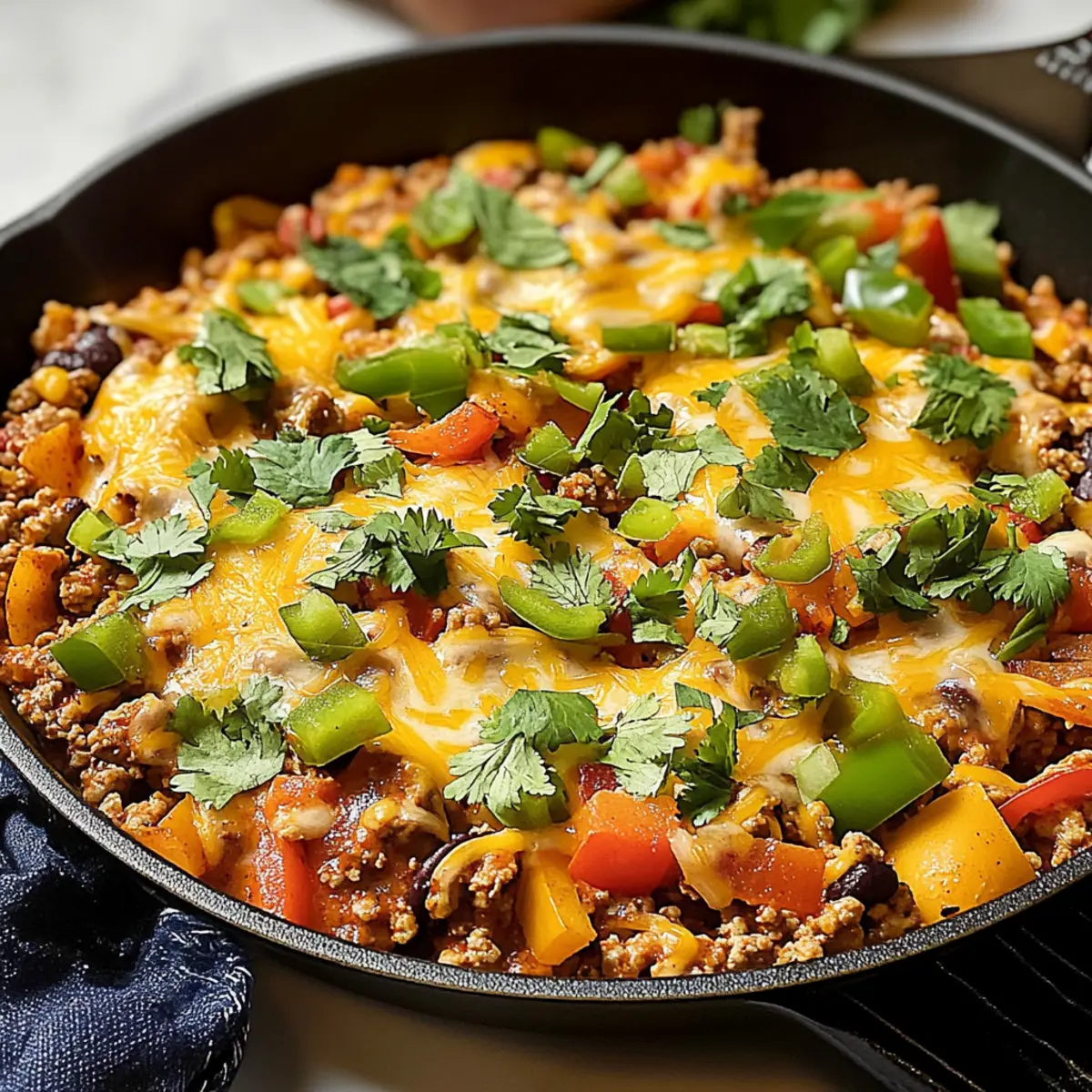 Gemüse-Hackfleisch-Enchilada-Pfanne