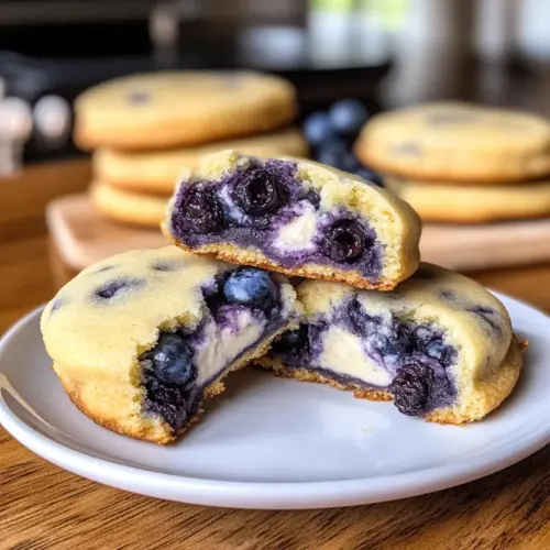 Zitronen-Blaubeer-Käsekuchen-Kekse