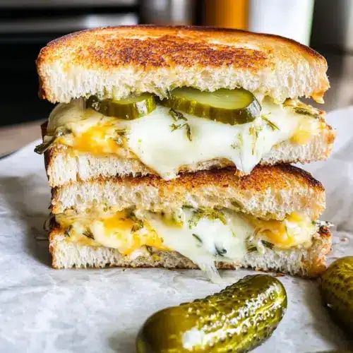 Essiggurken Gegrilltes Käse-Sandwich