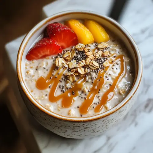 Gesalzener Karamell Übernacht-Haferflocken