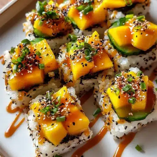 Swicy Mango Crispy Rice Sushi