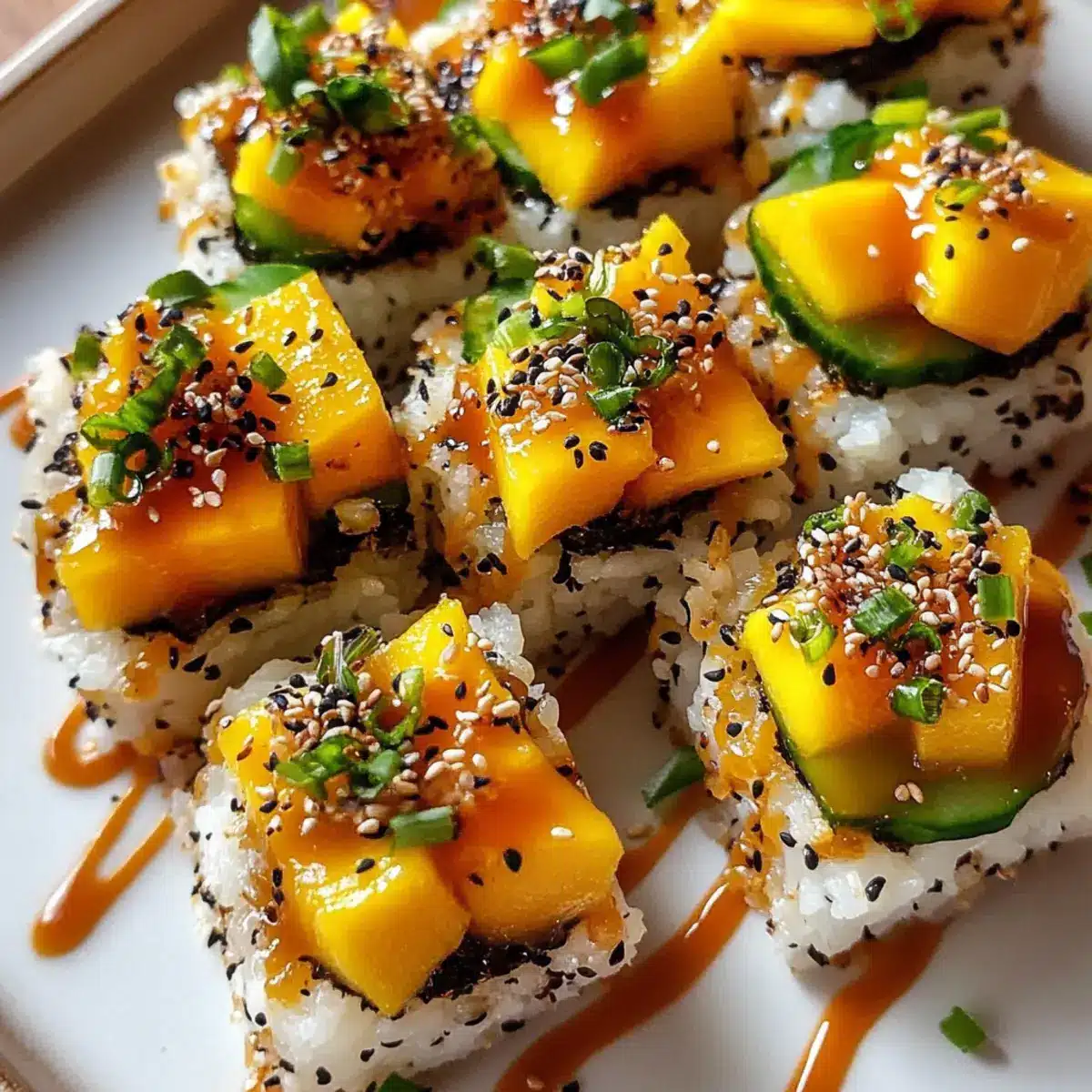 Swicy Mango Crispy Rice Sushi
