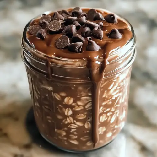 Brownie-Teig Übernacht-Haferflocken