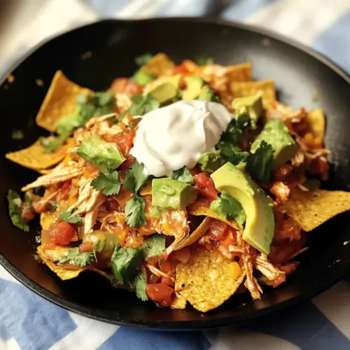 Hähnchen und Avocado Pfannen-Chilaquiles