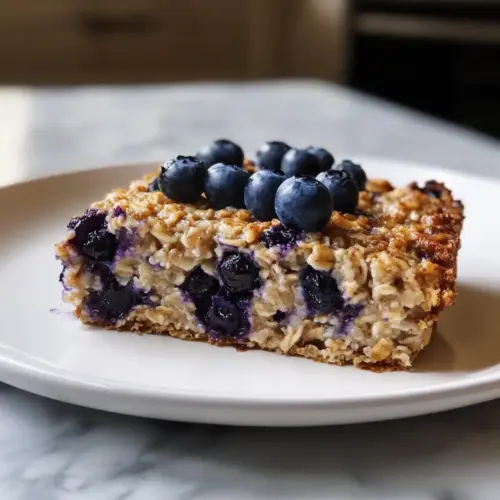 Blaubeer gebackenes Hafermehl