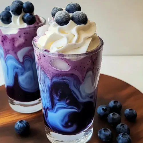Blaubeer Italienische Sahne Soda
