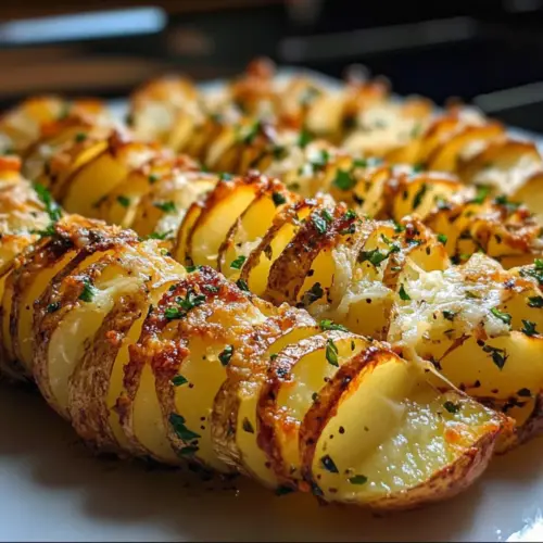 Crispy Knoblauchbutter Accordion Kartoffeln