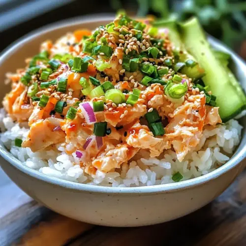 Herzhafte würzige Krabben-Sushi-Schalen