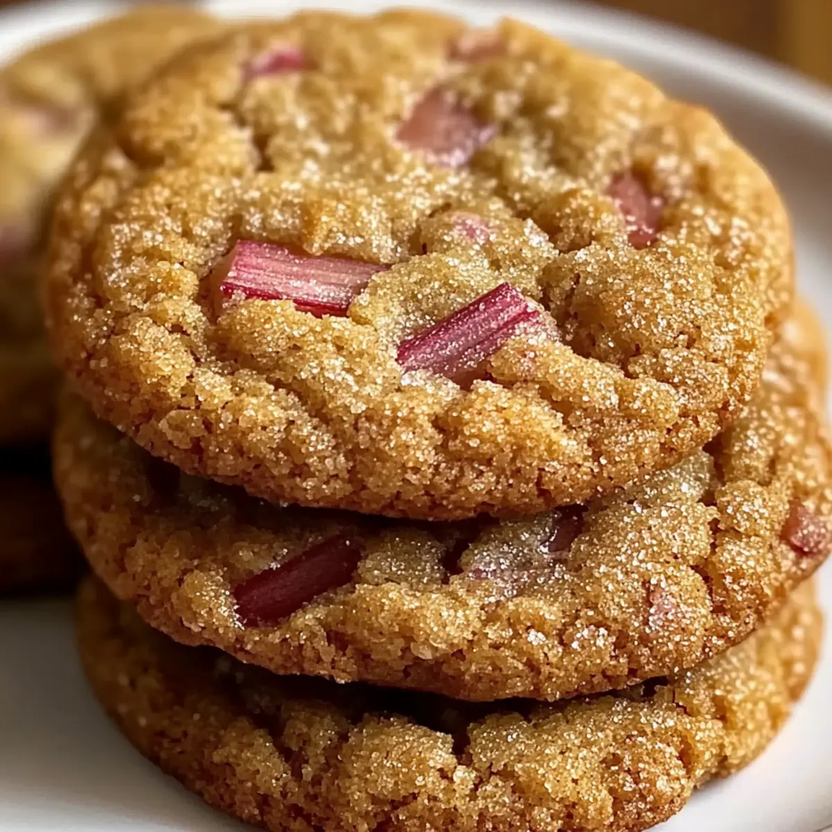 Einfache Braune Zucker Rhabarber Kekse