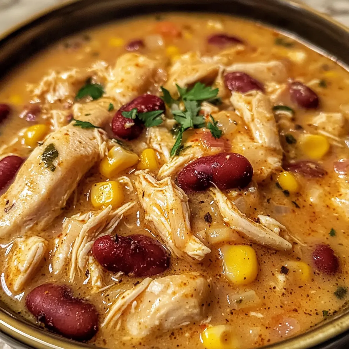 Einfache Cajun weiße Hähnchen-Chili