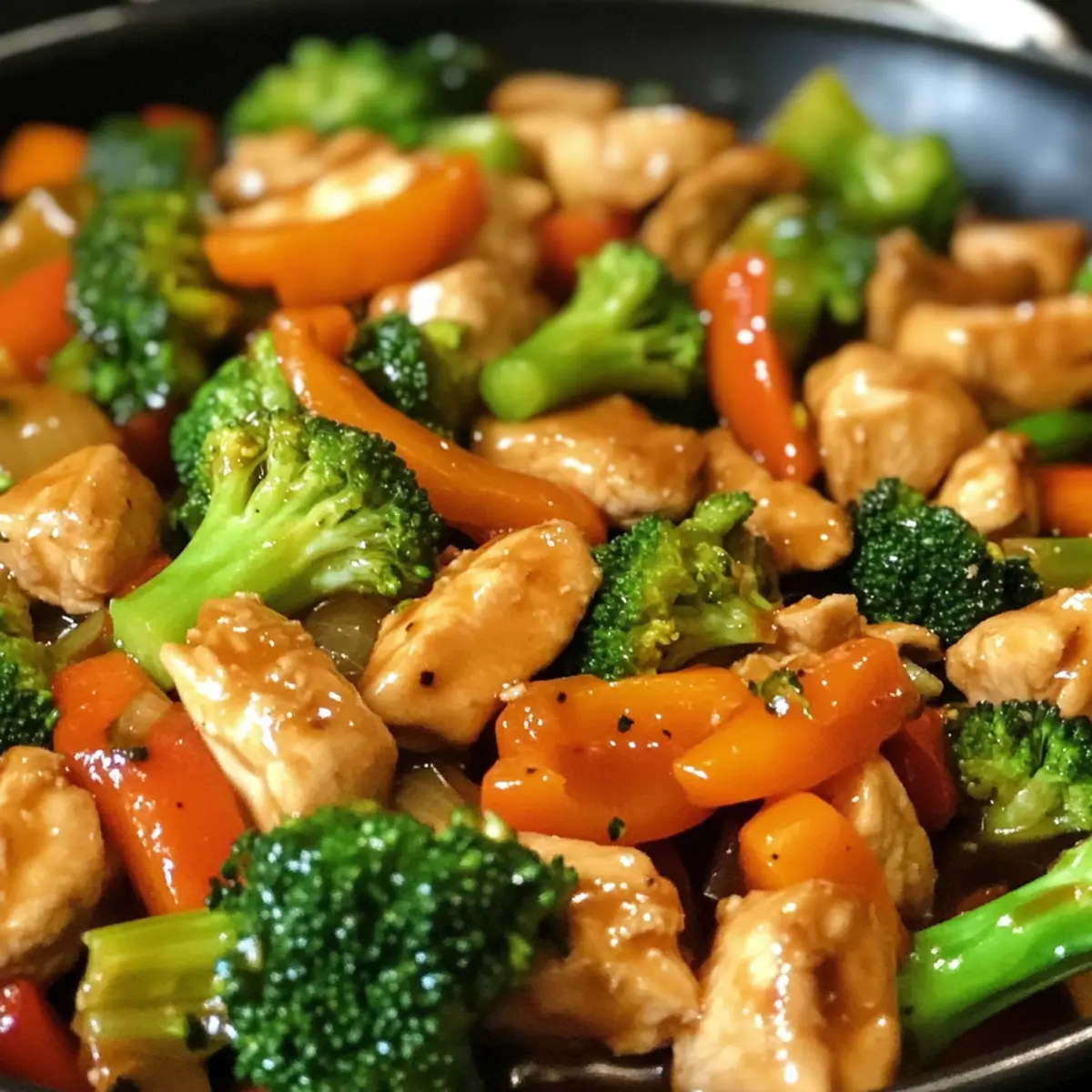 Einfache Hühnerpfanne mit Gemüse