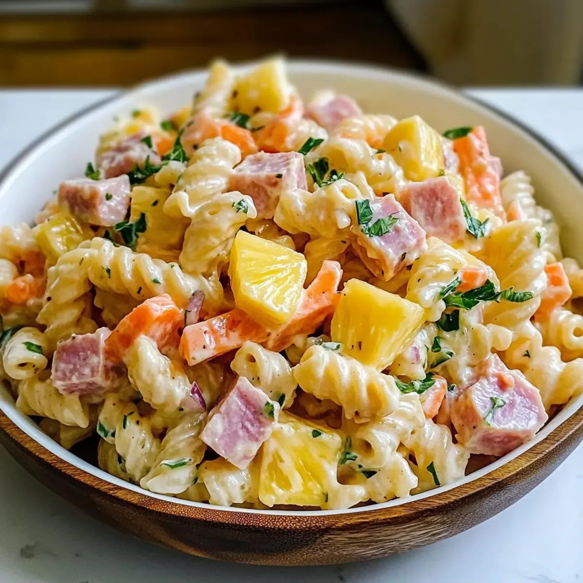 Hawaiian Pasta Salad Hawaiian Nudel-Salat