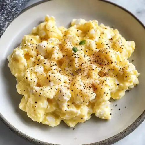 Eiweißreiche Rühreier mit Hüttenkäse