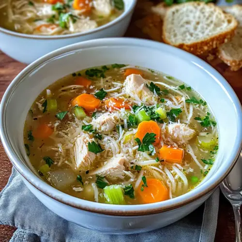 San Marino Hähnchen-Fideo-Suppe