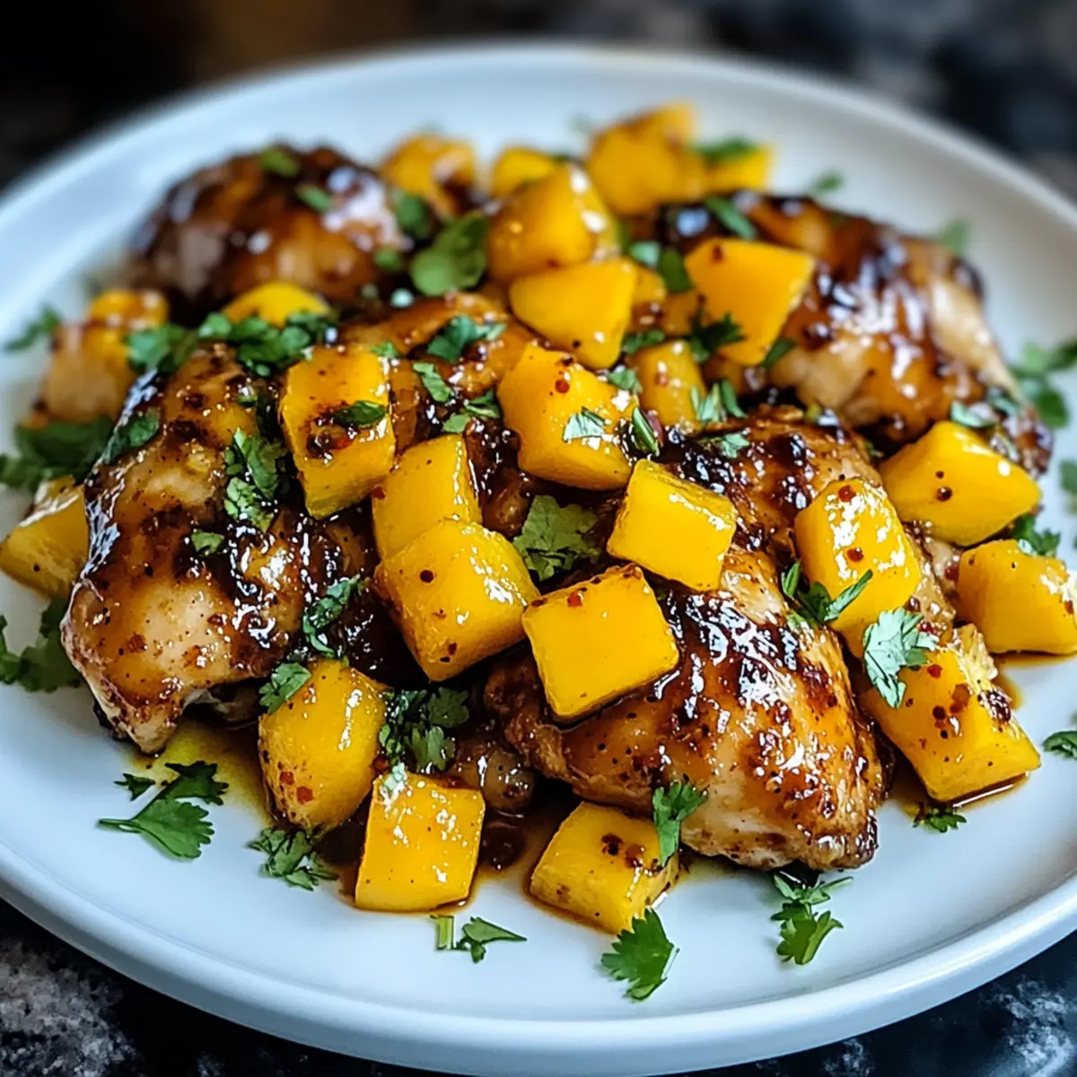 Scharfes Mango-Hühnchen