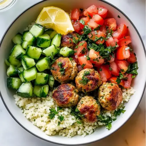 Türkische mediterrane Fleischbällchen Schüssel
