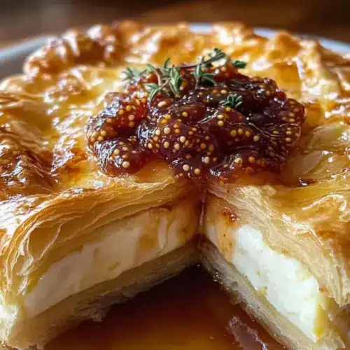 Überbackener Brie mit Feigenmarmelade
