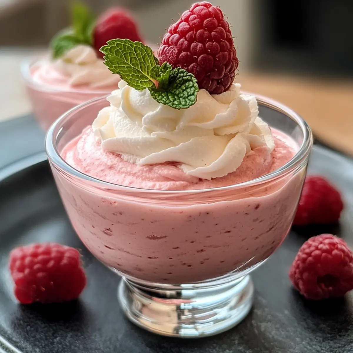 Frische Himbeer-Cloud-Mousse