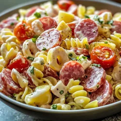 Grinder Nudelsalat mit Salami und Provolone