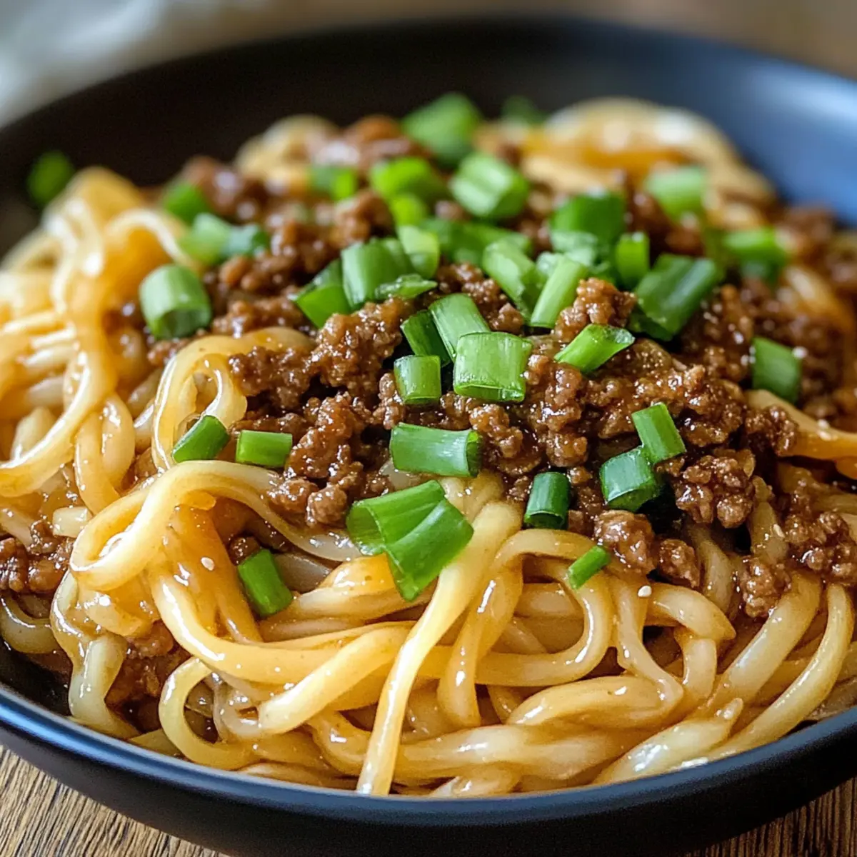 Mongolische Rinderhackfleisch-Nudeln Rezept Zutaten: - 500 g Rinderhackfleisch - 250 g Eiernudeln - 1 Zwiebel, gehackt - 2 Knoblauchzehen, gehackt - 2 Karotten, in Streifen - 100 g grüne Bohnen, geschnitten - 3 Esslöffel Sojasauce - 1 Esslöffel Pflanzenöl - Salz und Pfeffer nach Geschmack - Frischer Koriander zum Garnieren Anleitung: 1. Die Eiernudeln nach Packungsanweisung kochen und abtropfen lassen. 2. In einer großen Pfanne das Pflanzenöl erhitzen und die Zwiebel sowie den Knoblauch darin anbraten, bis sie weich sind. 3. Das Rinderhackfleisch hinzufügen und anbraten, bis es durchgegart ist. 4. Die Karotten und grünen Bohnen hinzufügen und weitere 5 Minuten braten. 5. Sojasauce, Salz und Pfeffer hinzufügen und gut vermengen. 6. Die gekochten Nudeln unter das Hackfleisch-Gemüse-Gemisch heben und alles gut vermischen. 7. Mit frischem Koriander garnieren und servieren.