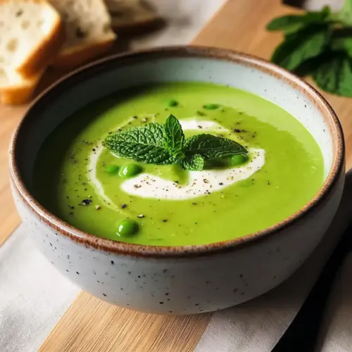 Erbsen- und Minzsuppe Rezept Zutaten: - 500 g frische Erbsen oder gefrorene Erbsen - 1 Zwiebel, gewürfelt - 1 Knoblauchzehe, gehackt - 1 L Gemüsebrühe - 200 ml Sahne - eine Handvoll frische Minzblätter - Salz und Pfeffer nach Geschmack - 2 EL Olivenöl Anleitung: 1. Öl in einem Topf erhitzen und die Zwiebel darin anbraten, bis sie weich ist. 2. Knoblauch hinzufügen und kurz mitbraten. 3. Erbsen und Gemüsebrühe dazugeben und zum Kochen bringen. 4. Etwa 10 Minuten köcheln lassen, bis die Erbsen gar sind. 5. Die Suppe pürieren und die Sahne einrühren. 6. Minze hinzufügen und mit Salz und Pfeffer abschmecken. 7. Warm servieren.
