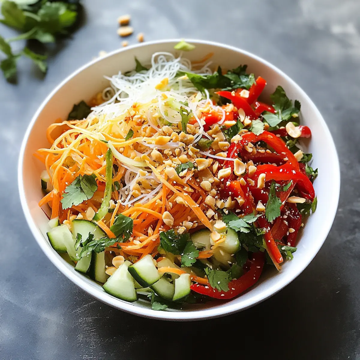 Frühlingsrollen-Salat mit würzigem Ingwer-Dressing