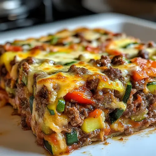 Zucchini Pizz-Auflauf