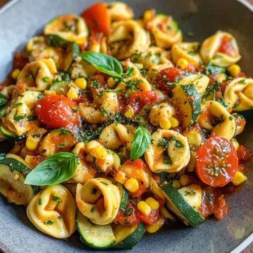 Käse-Tortellini mit Sommergemüse