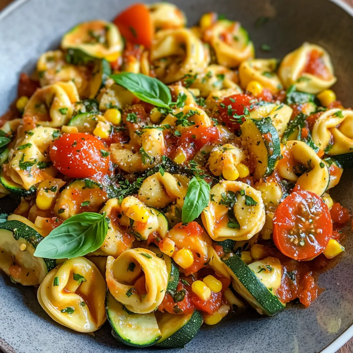 Käse-Tortellini mit Sommergemüse