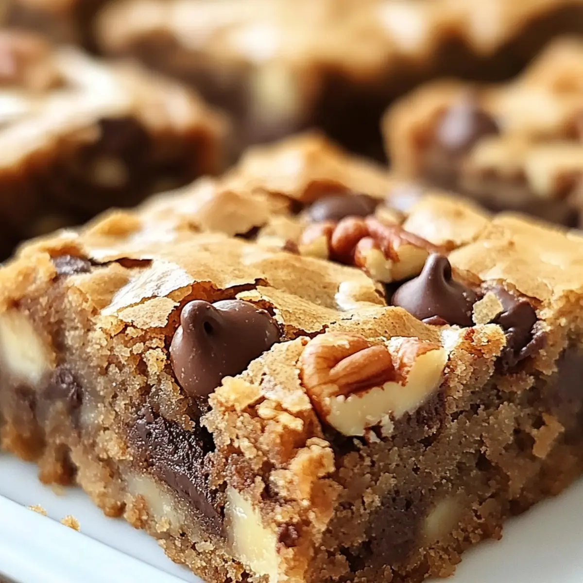 Kauziges Schokoladenstückchen-Pekanblondies
