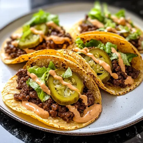 Crispy Smash Burger-Stil Tacos