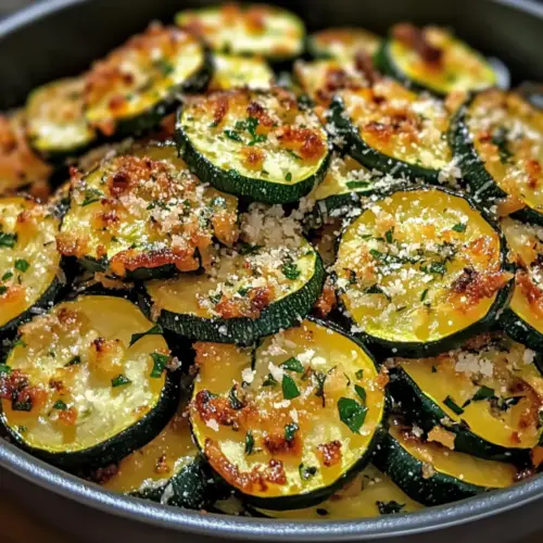 Knoblauch Parmesan Zucchini & Kürbis
