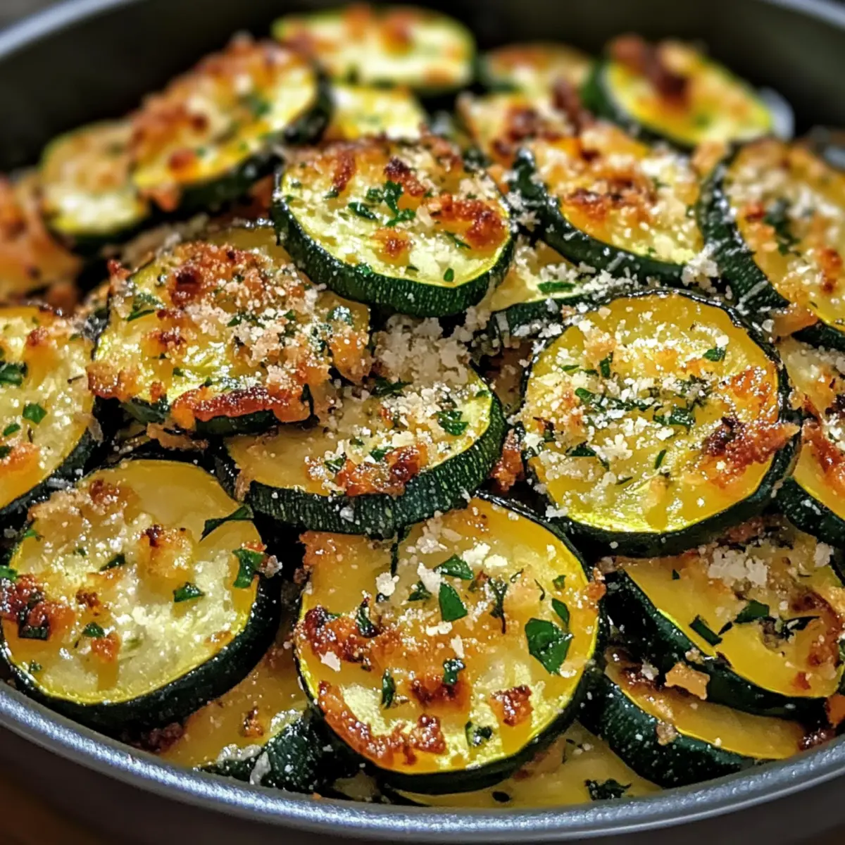 Knoblauch Parmesan Zucchini & Kürbis