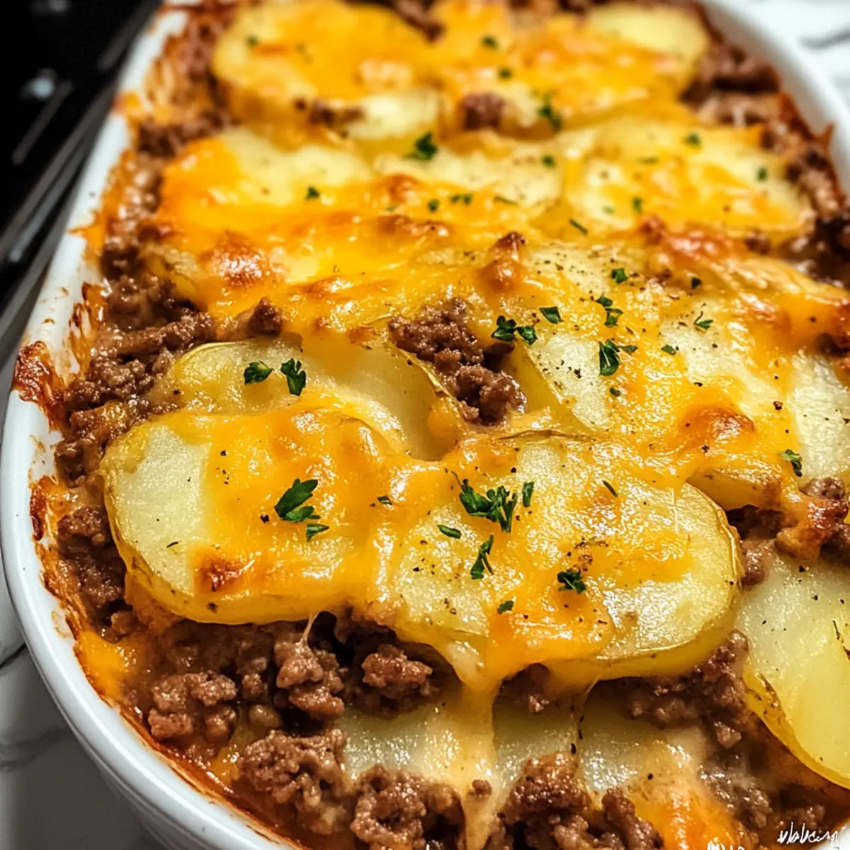 Hobo-Auflauf mit Rinderhackfleisch Rezept