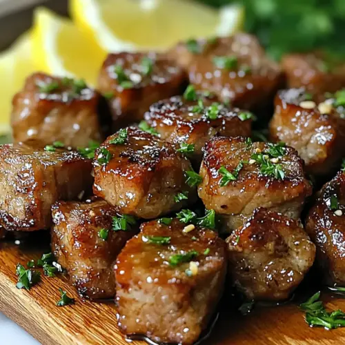 Unwiderstehlich würzige Knoblauch-Schweinebissen