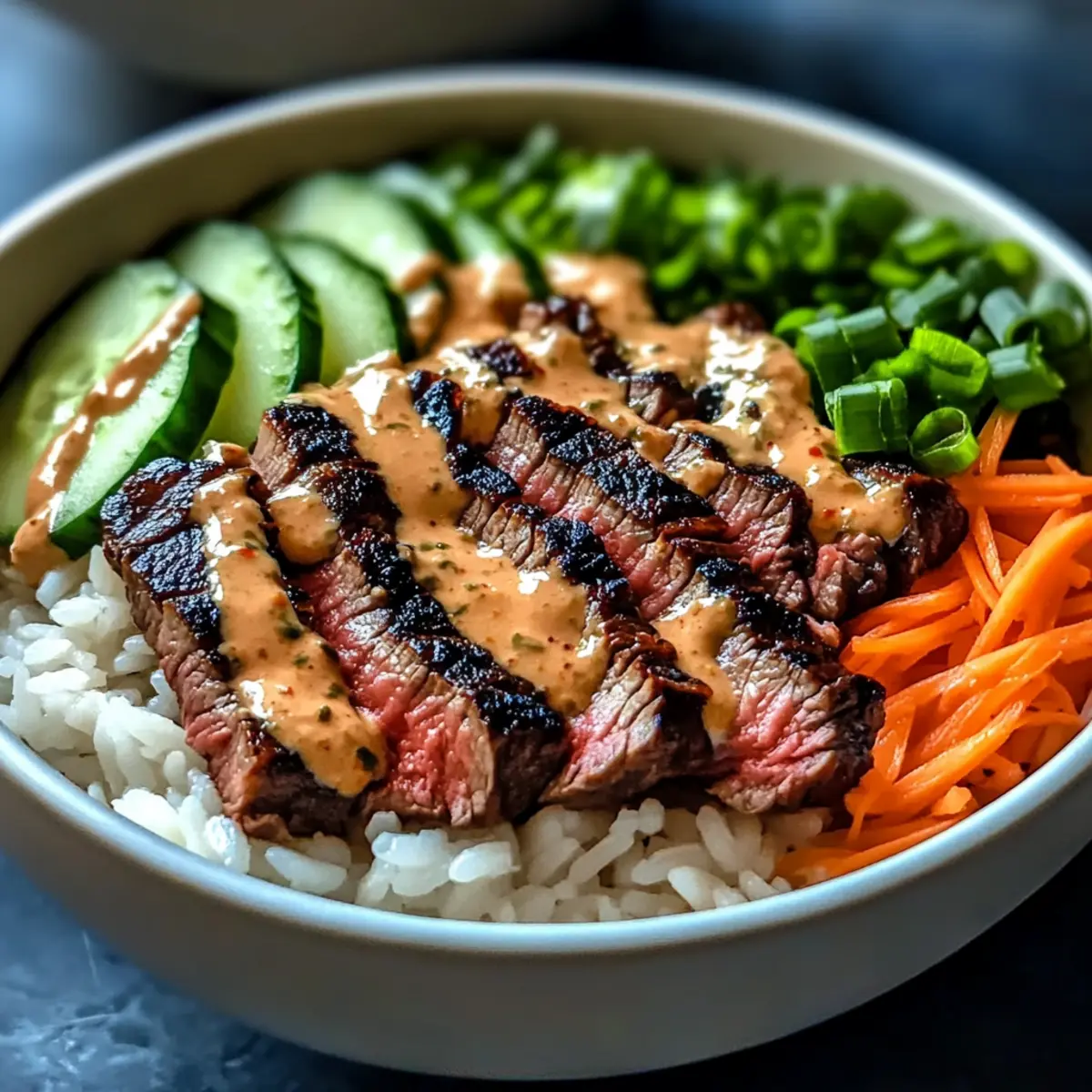 Koreanisches BBQ Steak Schalen