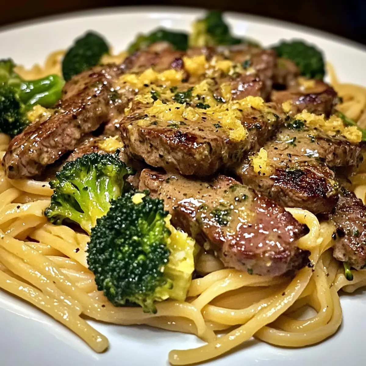 Pasta mit Steak