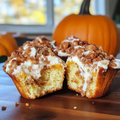 Kürbis Streusel Frischkäse Muffins