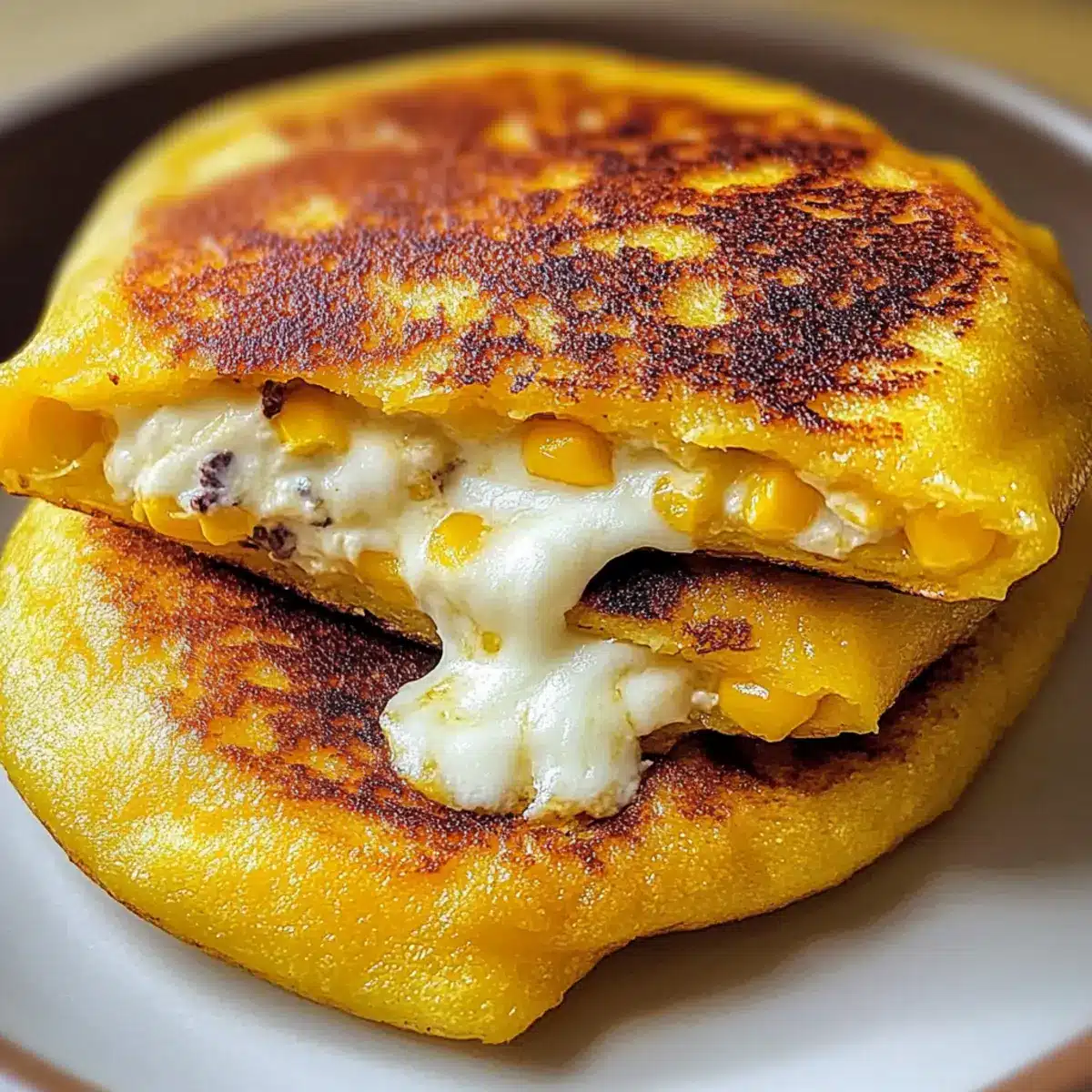 Venezolanische Süßmais Cachapas