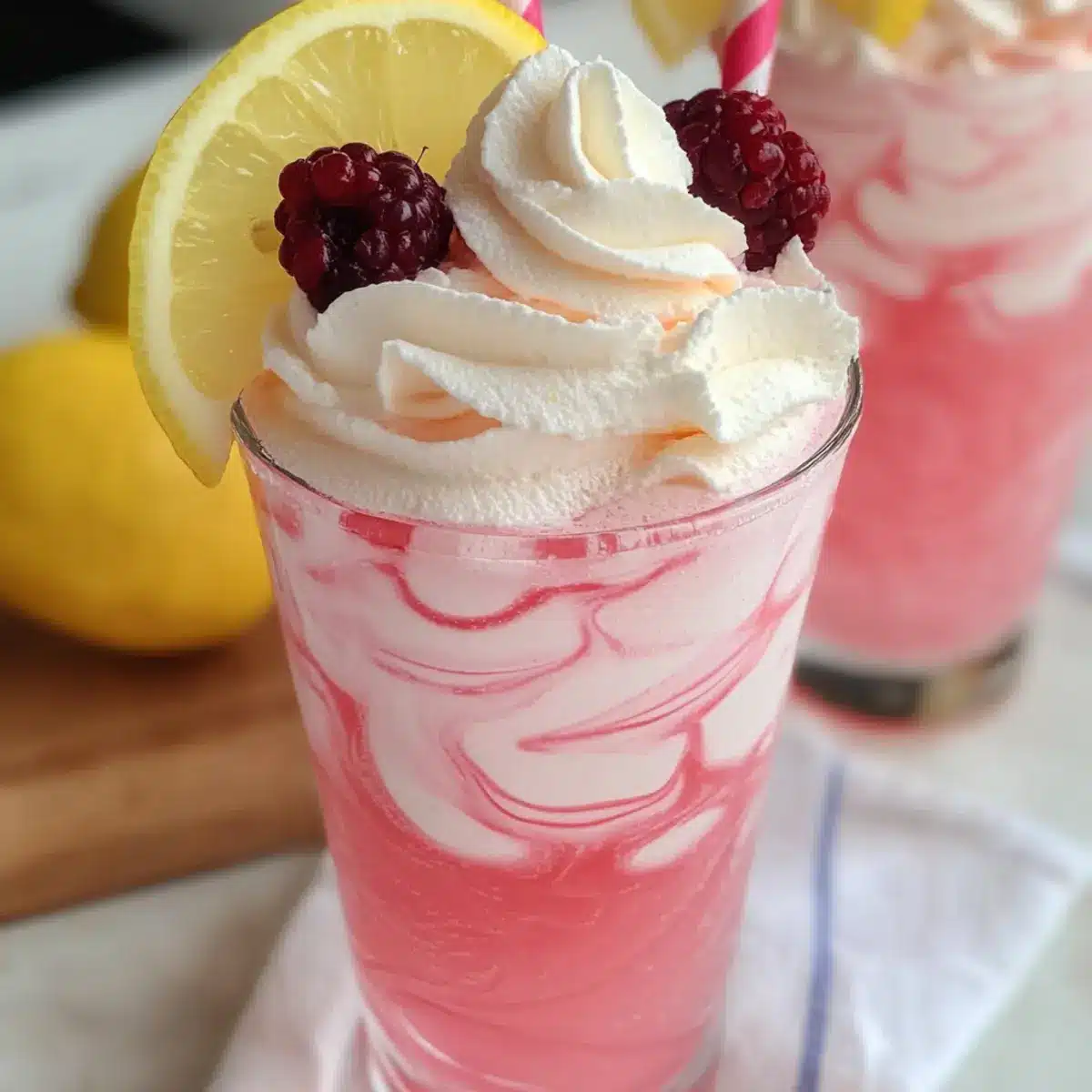 Schlagsahne Pink Lemonade Rezept